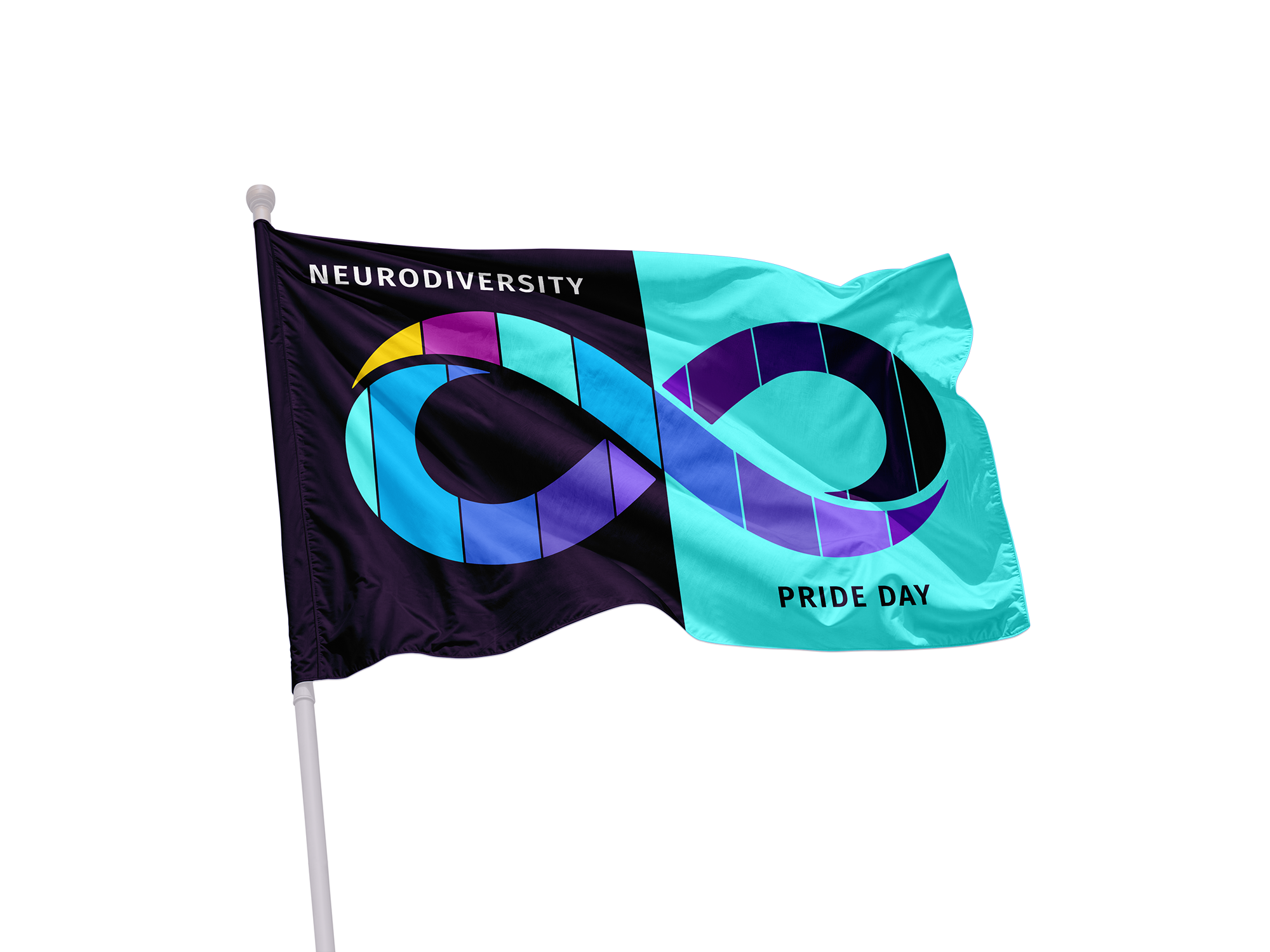 ND trots symbool vlag Mockup Transparent@0.5x NDPride symboolvlag